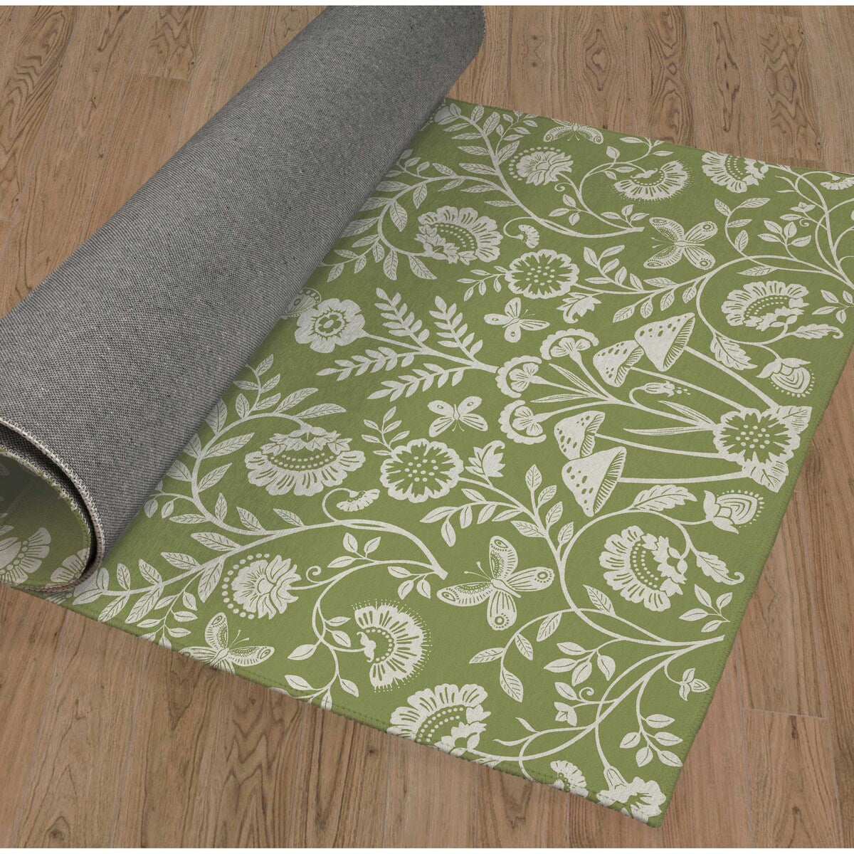 AUTUMN BUTTERFLY GARDEN SAGE Laundry Mat By Kavka Designs