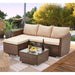 AVAWING 3-Piece Patio Furniture Set Outdoor Rattan Conversation Set
