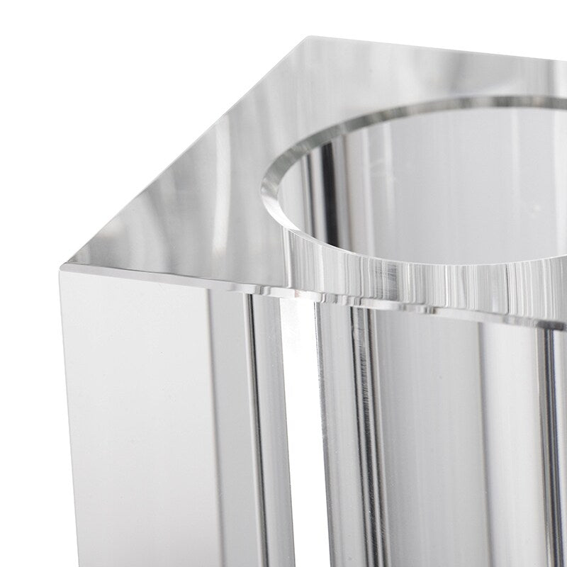 A&B Home 10-inch Tall Transparent Rectangular Vase