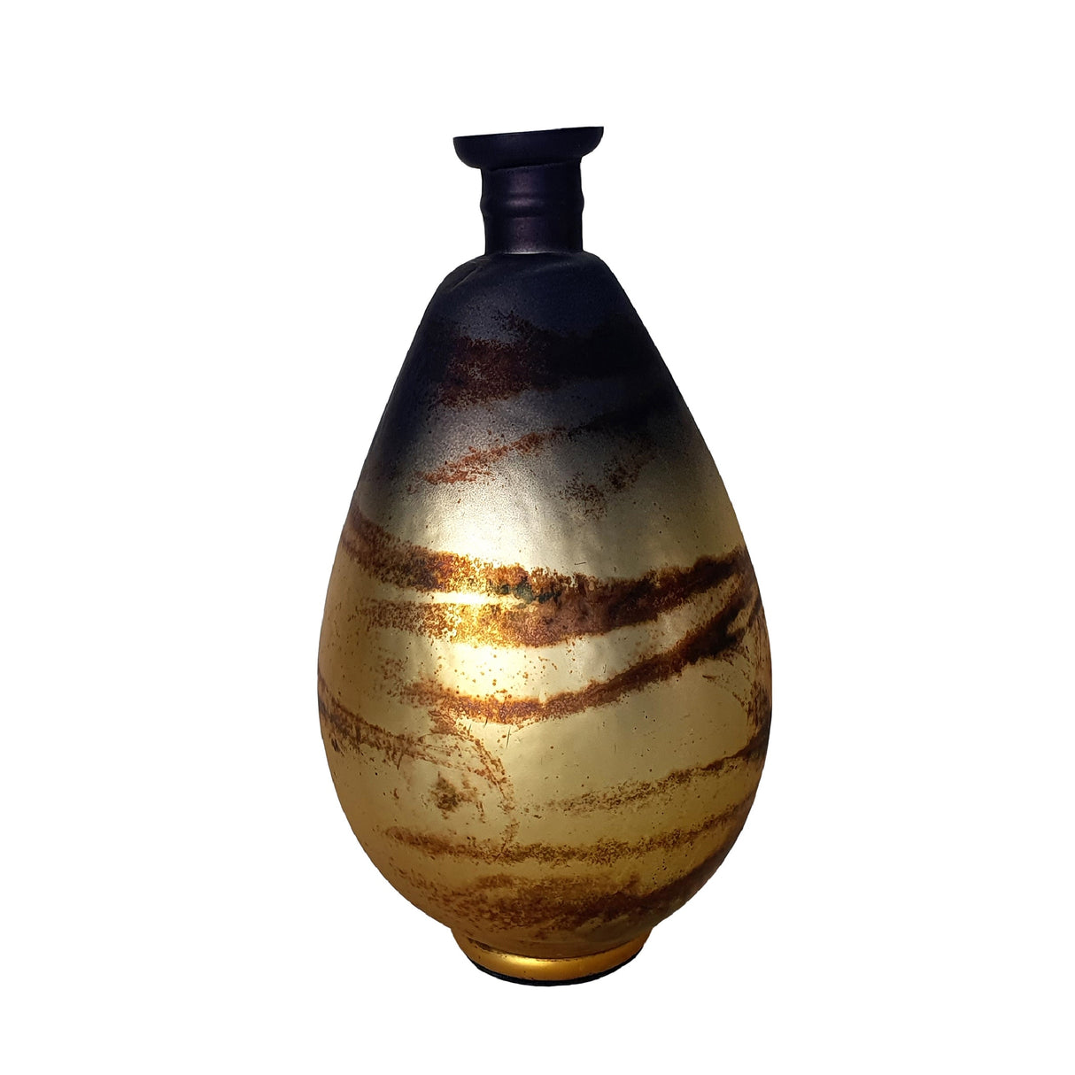 A&B Home Aiden Glass Vase - Gold/Black