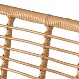 A&B Home Natural Wicker Loveseat with Cushion