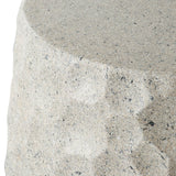 A&B Home White Textured Detail Ceramic Outdoor Garden Stool