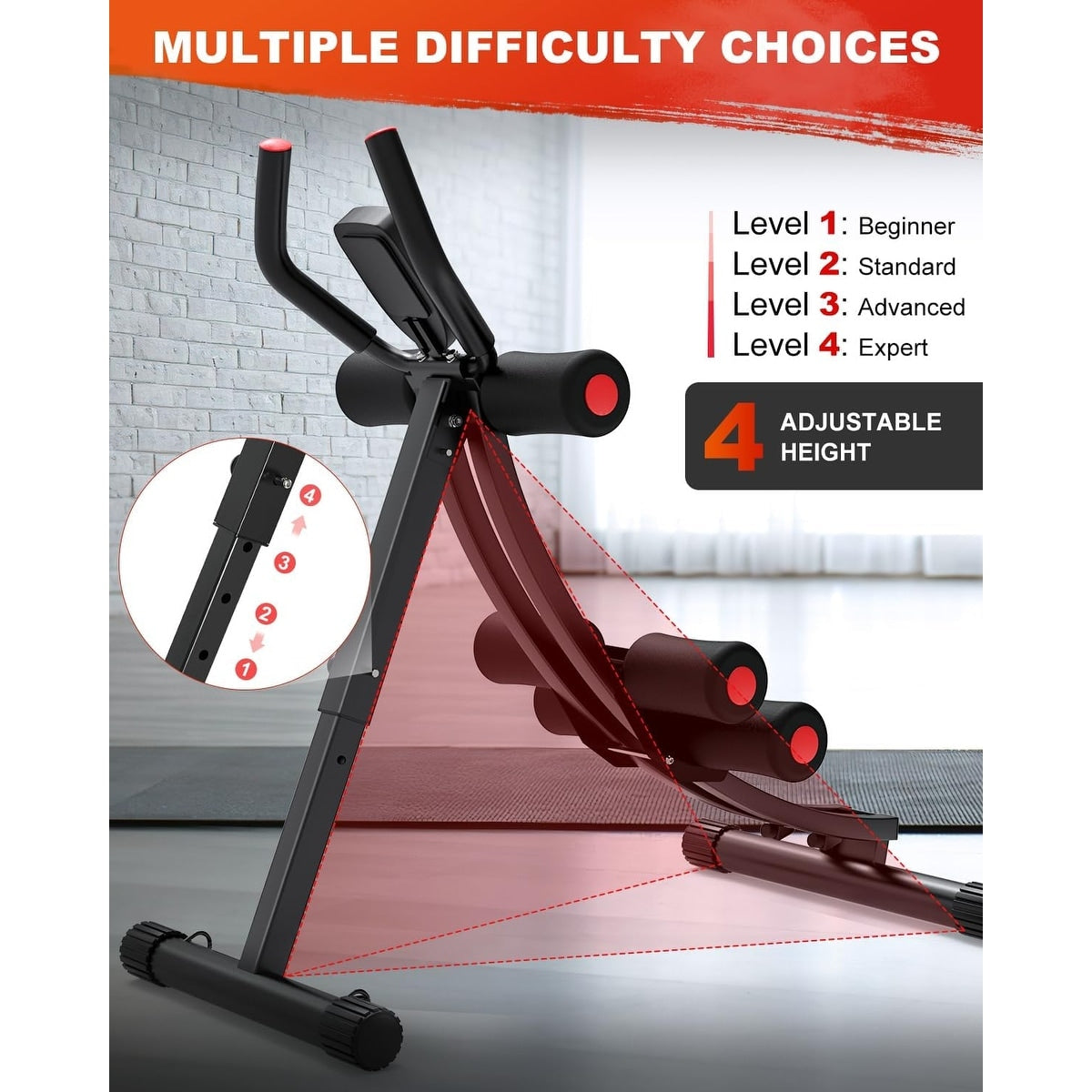 Ab Trainer Workout Equipment Ab Machine Exercise Abdominal Foldable