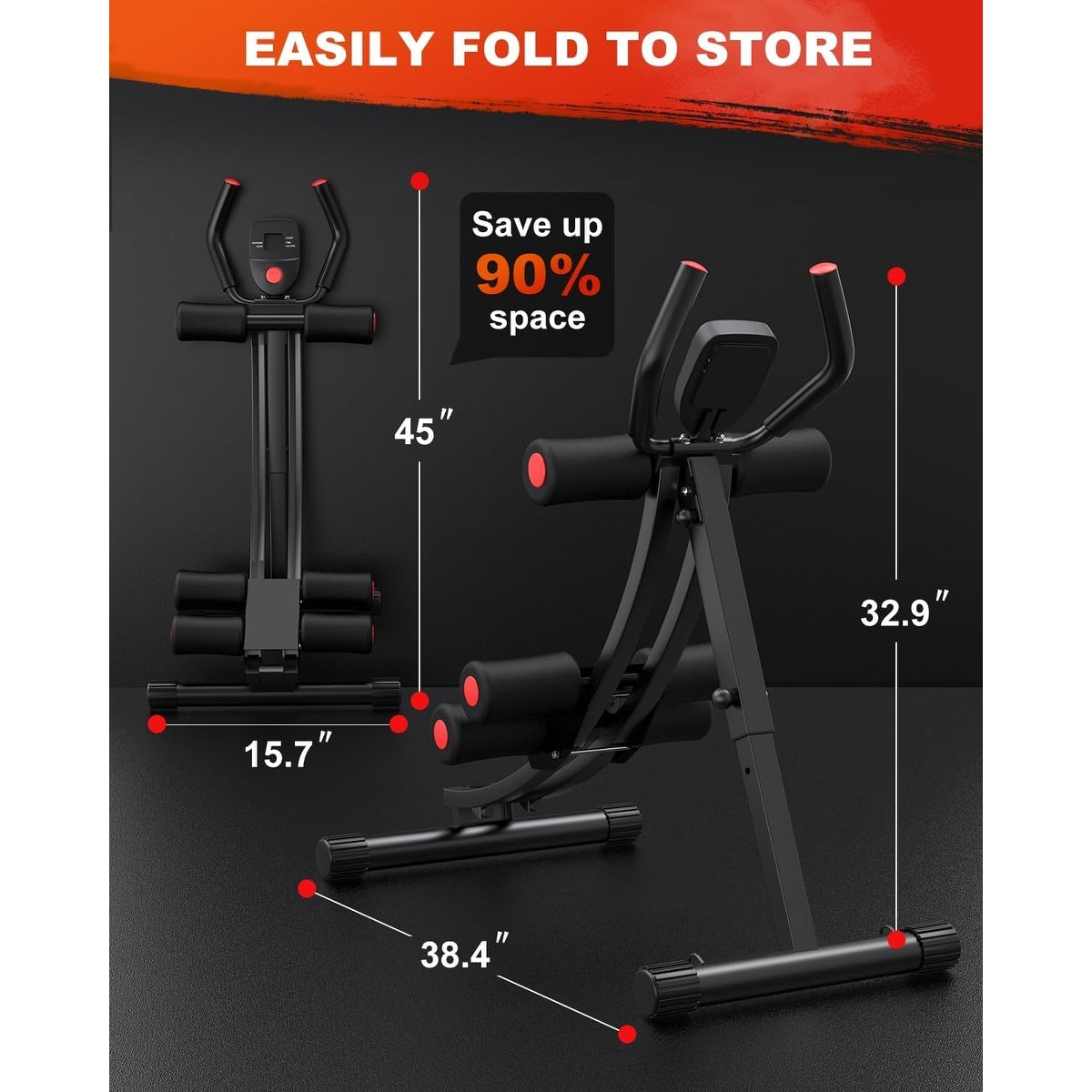 Ab Trainer Workout Equipment Ab Machine Exercise Abdominal Foldable