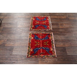 Abadeh Hand Knotted Wool Vintage Persian Oriental Rug - 2'0" x 2'2" square