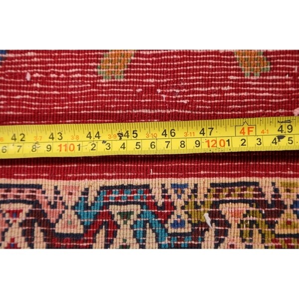 Abadeh Hand Knotted Wool Vintage Persian Oriental Rug - 2'0" x 2'2" square