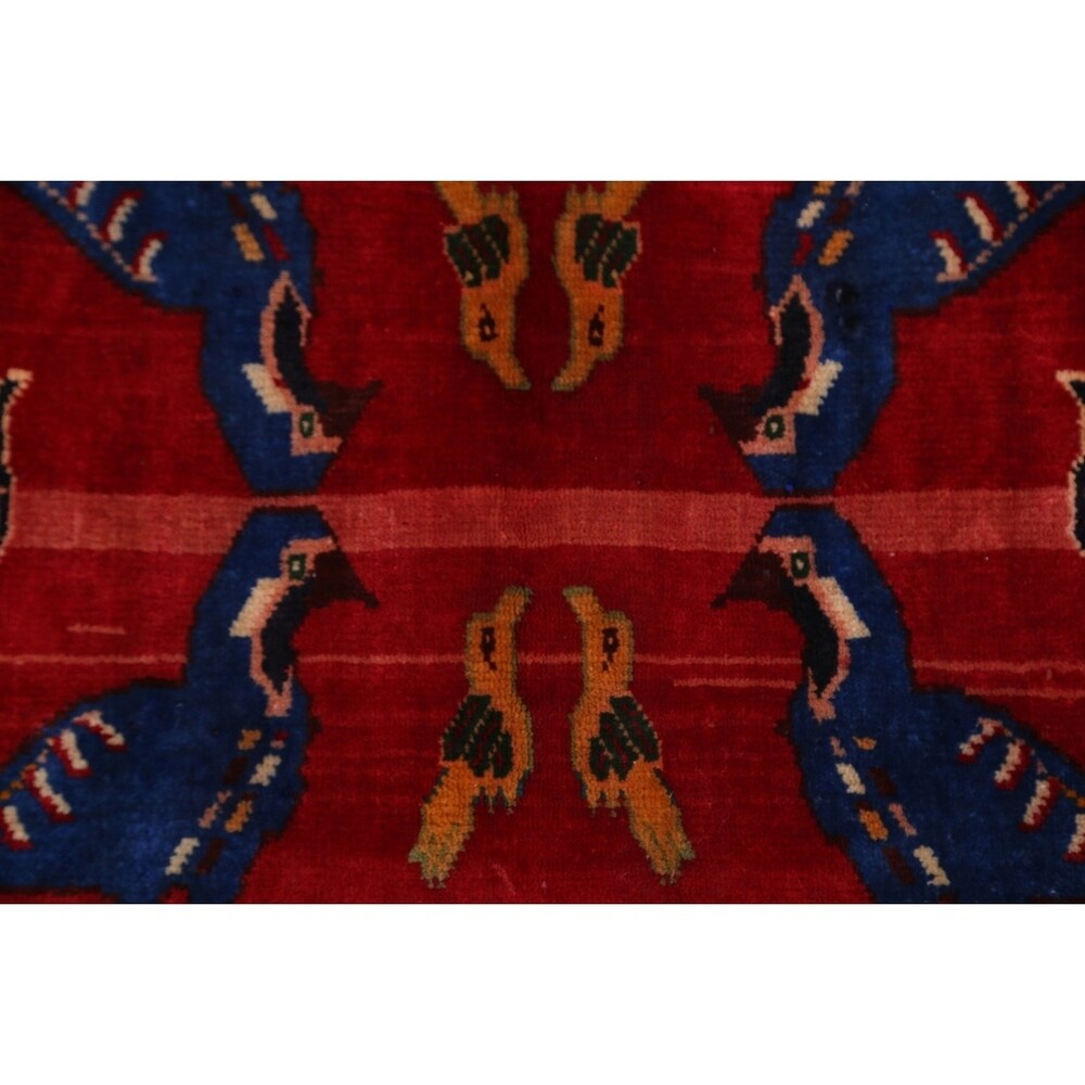 Abadeh Hand Knotted Wool Vintage Persian Oriental Rug - 2'0" x 2'2" square