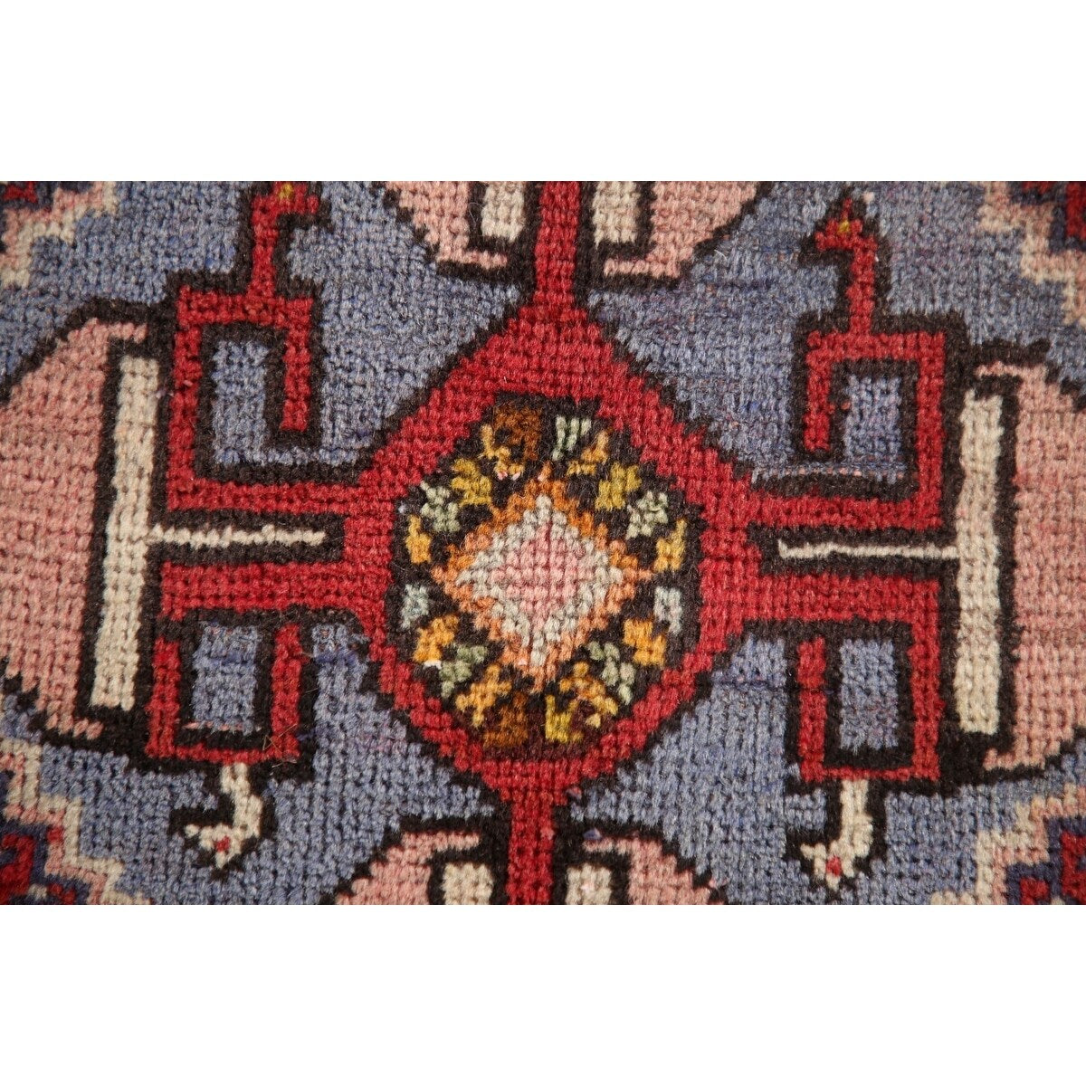 Abadeh Persian Vintage Square Area Rug Handmade Wool Carpet - 2'1"x 2'4"