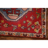Abadeh Persian Vintage Square Area Rug Handmade Wool Carpet - 2'1"x 2'4"