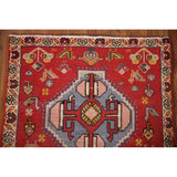 Abadeh Persian Vintage Square Area Rug Handmade Wool Carpet - 2'1"x 2'4"