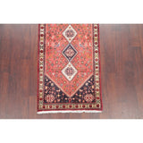 Abadeh Tribal Geometric Handmade Wool Persian Oriental Rug - 9'9" x 2'9" Runner