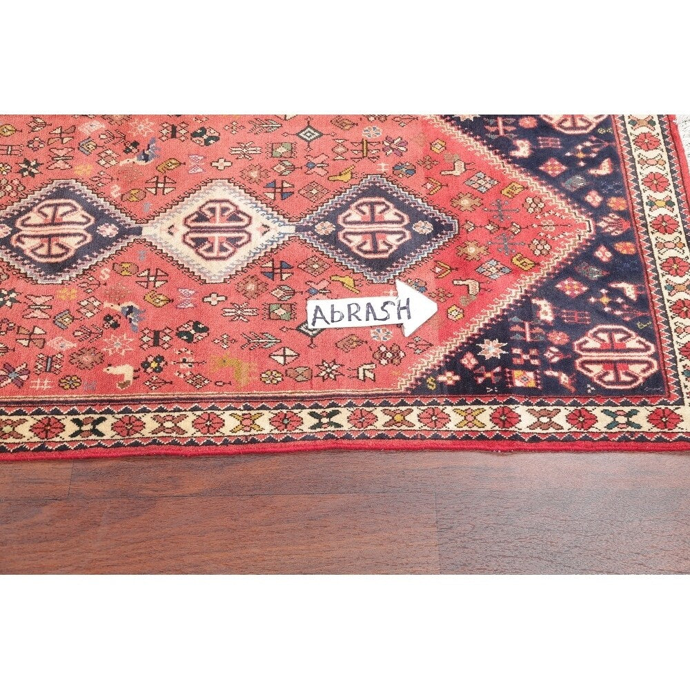 Abadeh Tribal Geometric Handmade Wool Persian Oriental Rug - 9'9" x 2'9" Runner