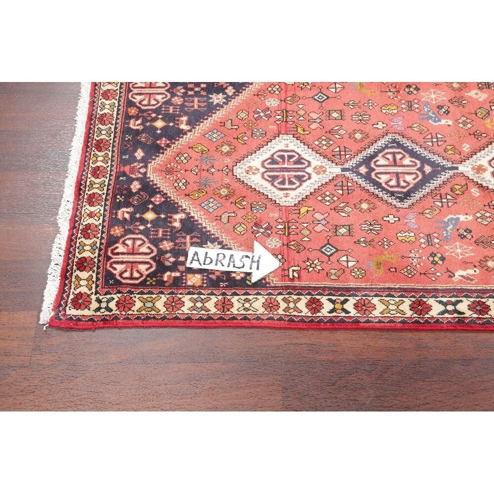 Abadeh Tribal Geometric Handmade Wool Persian Oriental Rug - 9'9" x 2'9" Runner