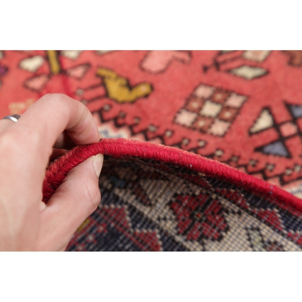 Abadeh Tribal Geometric Handmade Wool Persian Oriental Rug - 9'9" x 2'9" Runner