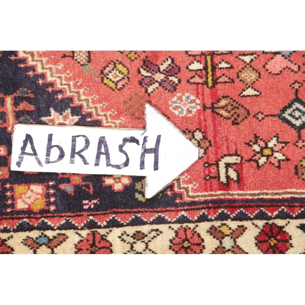 Abadeh Tribal Geometric Handmade Wool Persian Oriental Rug - 9'9" x 2'9" Runner