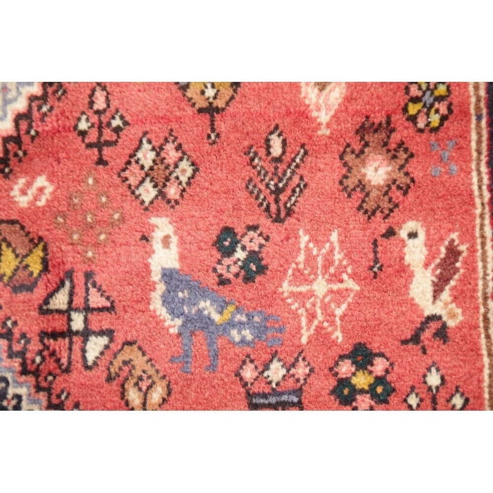 Abadeh Tribal Geometric Handmade Wool Persian Oriental Rug - 9'9" x 2'9" Runner