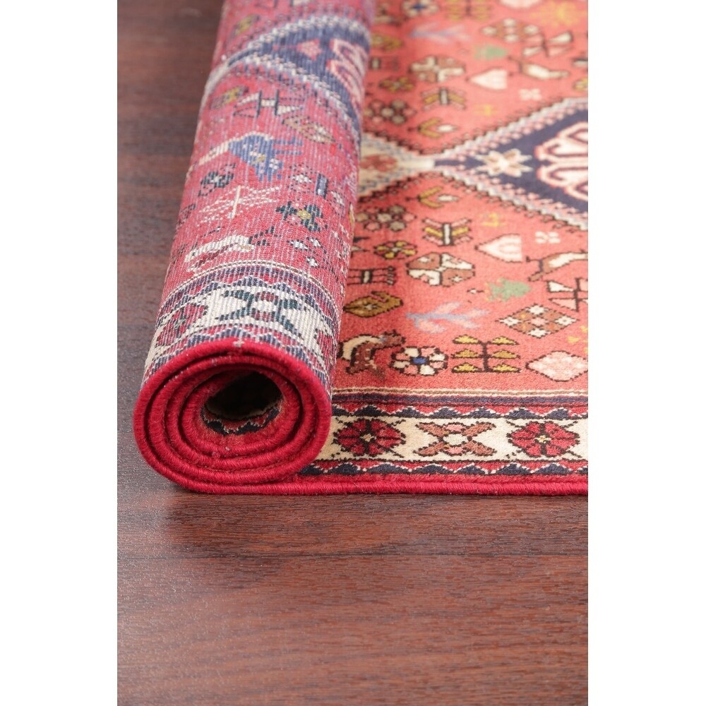 Abadeh Tribal Geometric Handmade Wool Persian Oriental Rug - 9'9" x 2'9" Runner
