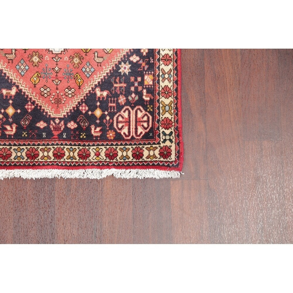 Abadeh Tribal Geometric Handmade Wool Persian Oriental Rug - 9'9" x 2'9" Runner