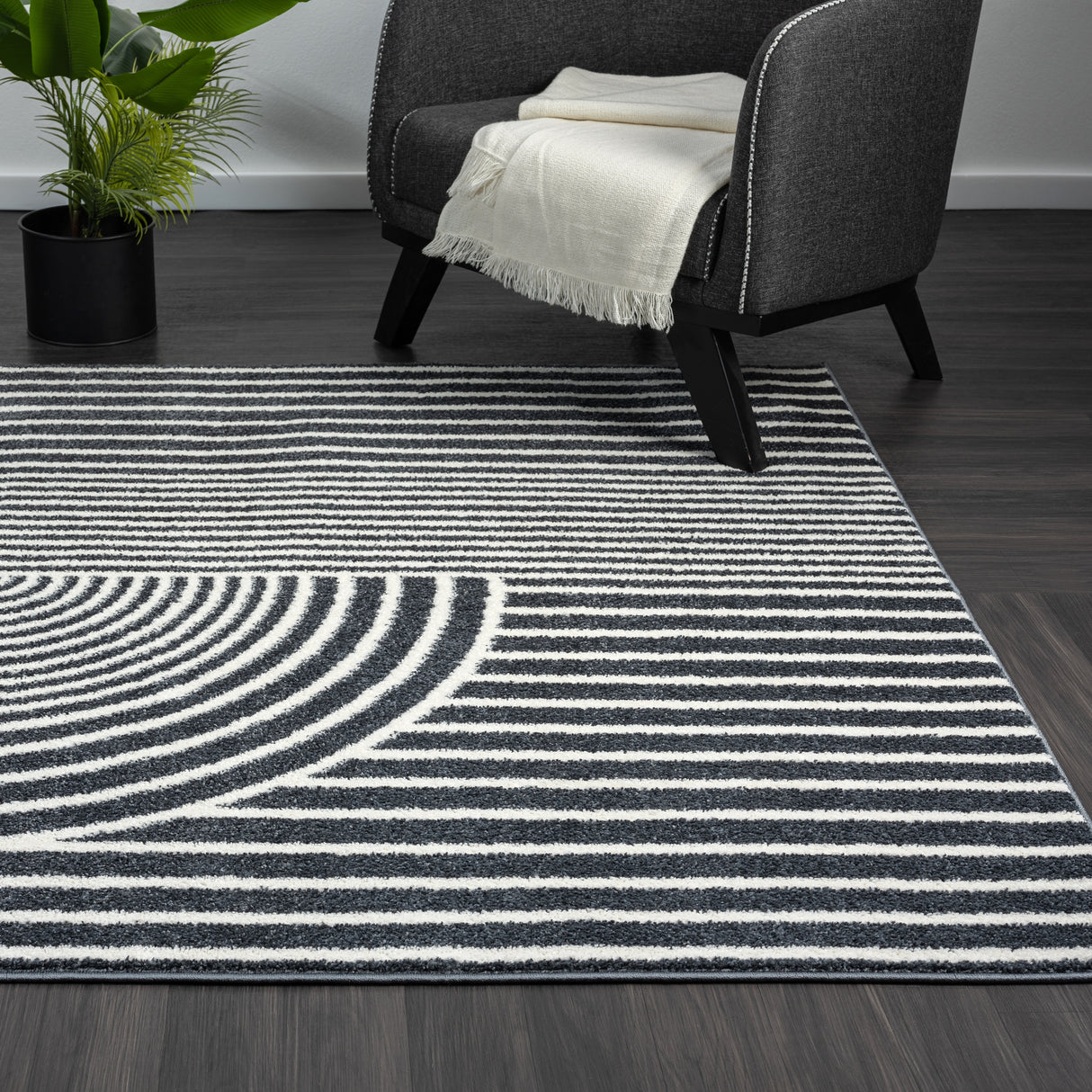 Abani Rugs Nuevo Beige Arch Pattern Knot Area Rug