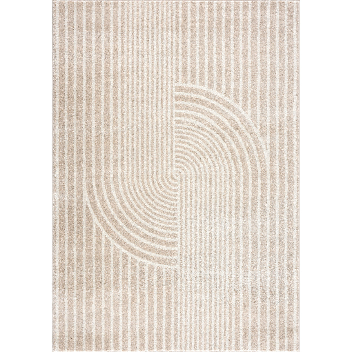 Abani Rugs Nuevo Beige Arch Pattern Knot Area Rug