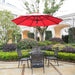 Abba 9-foot Market Aluminum Push Button Tilt and Crank Patio Umbrella