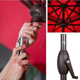 Abba 9-foot Market Aluminum Push Button Tilt and Crank Patio Umbrella