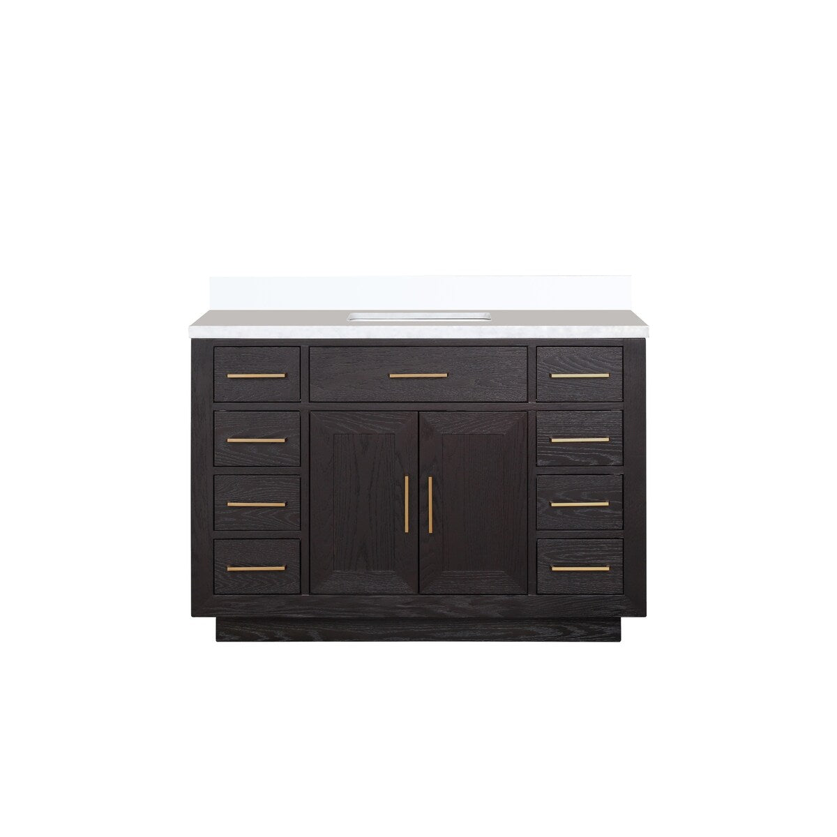 Abbey 48 in W x 22 in D Black Oak Single Bath Vanity and Cultured Marble Top