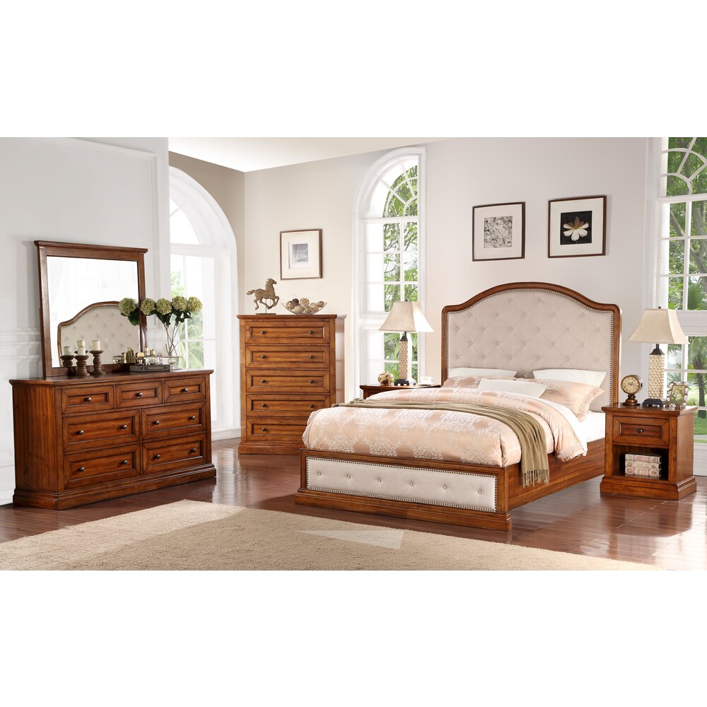 Abbyson Augusta Acacia Wood 6-piece Bedroom Set