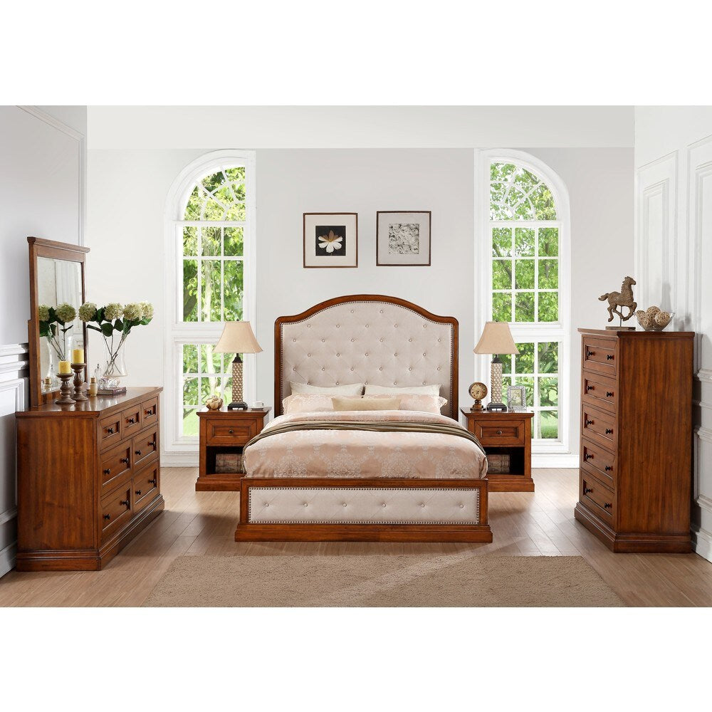 Abbyson Augusta Acacia Wood 6-piece Bedroom Set