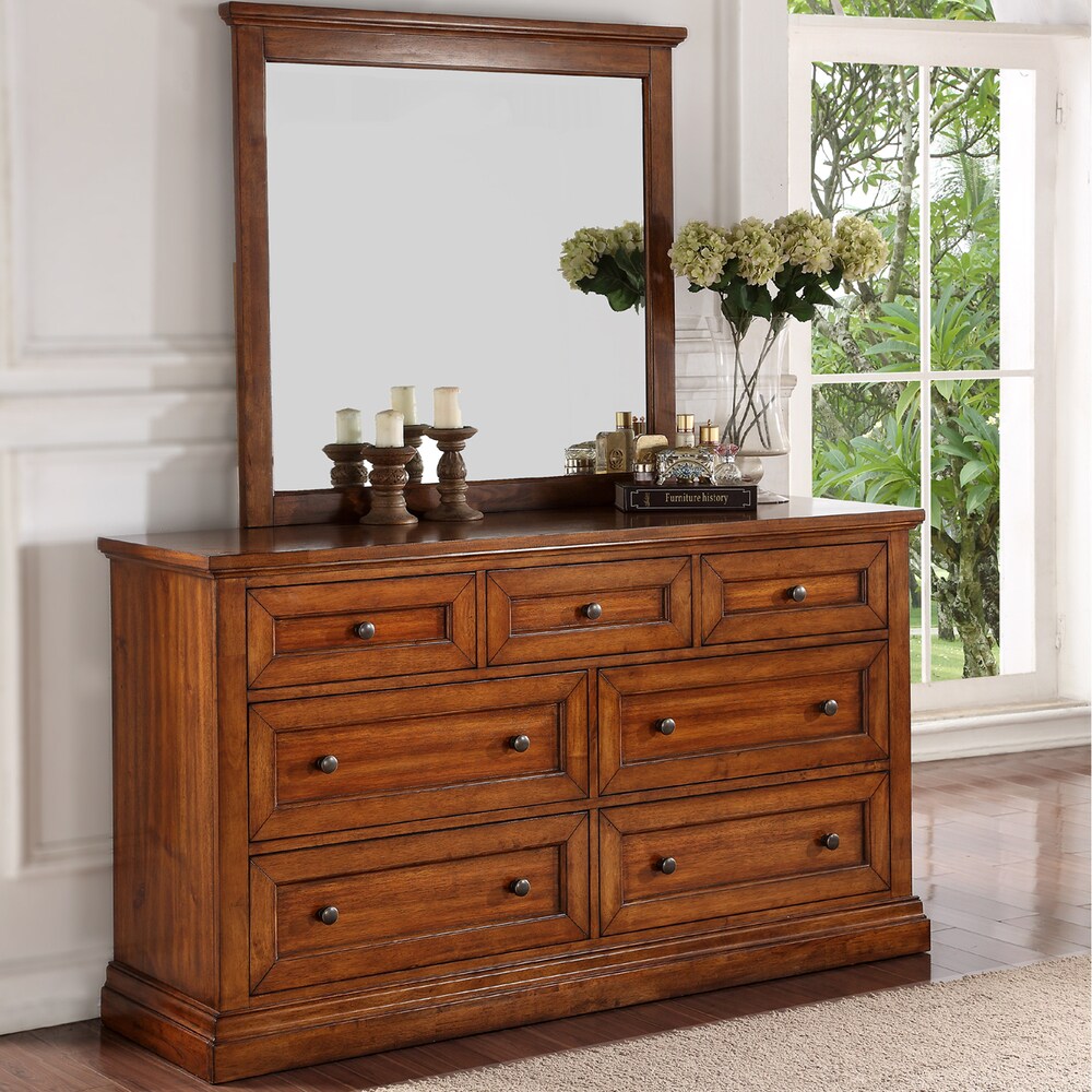 Abbyson Augusta Acacia Wood 6-piece Bedroom Set