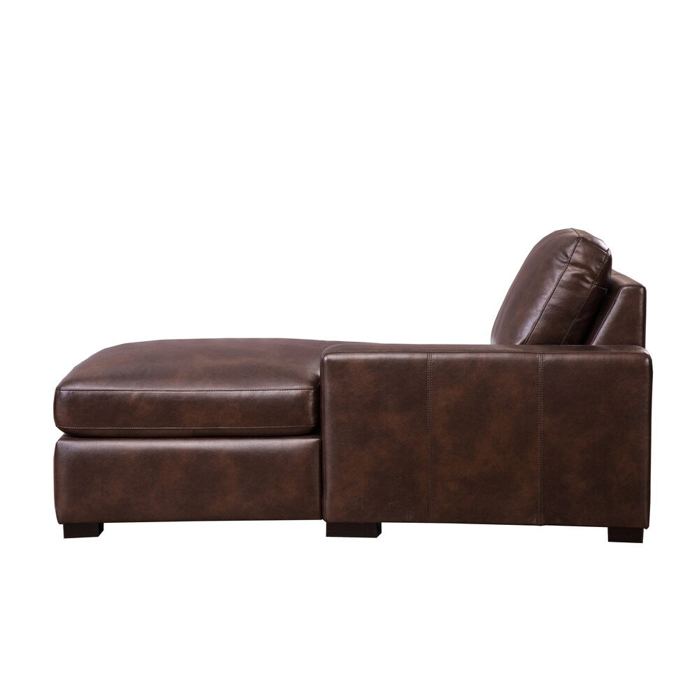 Abbyson Berlin Brown Leather Sectional