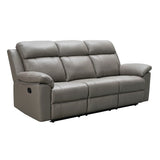 Abbyson Braylen 2 Piece Top Grain Leather Manual Reclining Sofa and Recliner Set