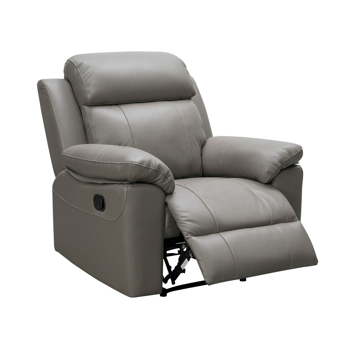 Abbyson Braylen 2 Piece Top Grain Leather Manual Reclining Sofa and Recliner Set