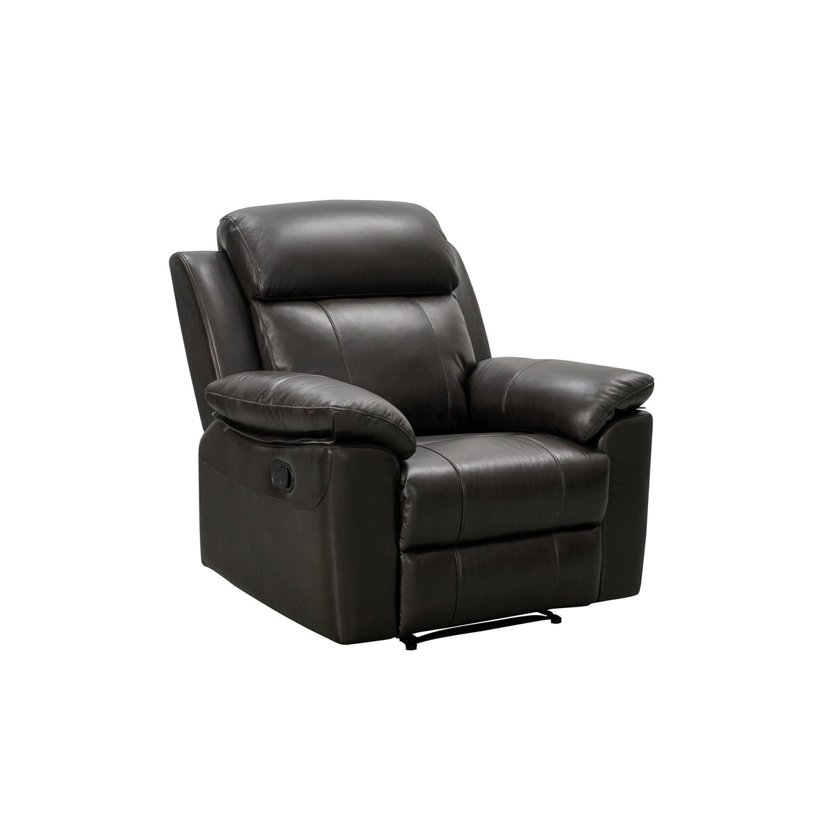 Abbyson Braylen 2 Piece Top Grain Leather Manual Reclining Sofa and Recliner Set