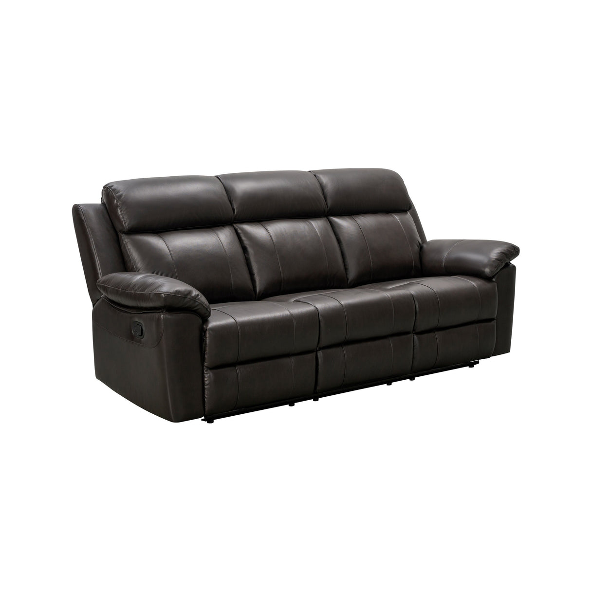 Abbyson Braylen 2 Piece Top Grain Leather Manual Reclining Sofa and Recliner Set