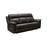 Abbyson Braylen 2 Piece Top Grain Leather Manual Reclining Sofa and Recliner Set