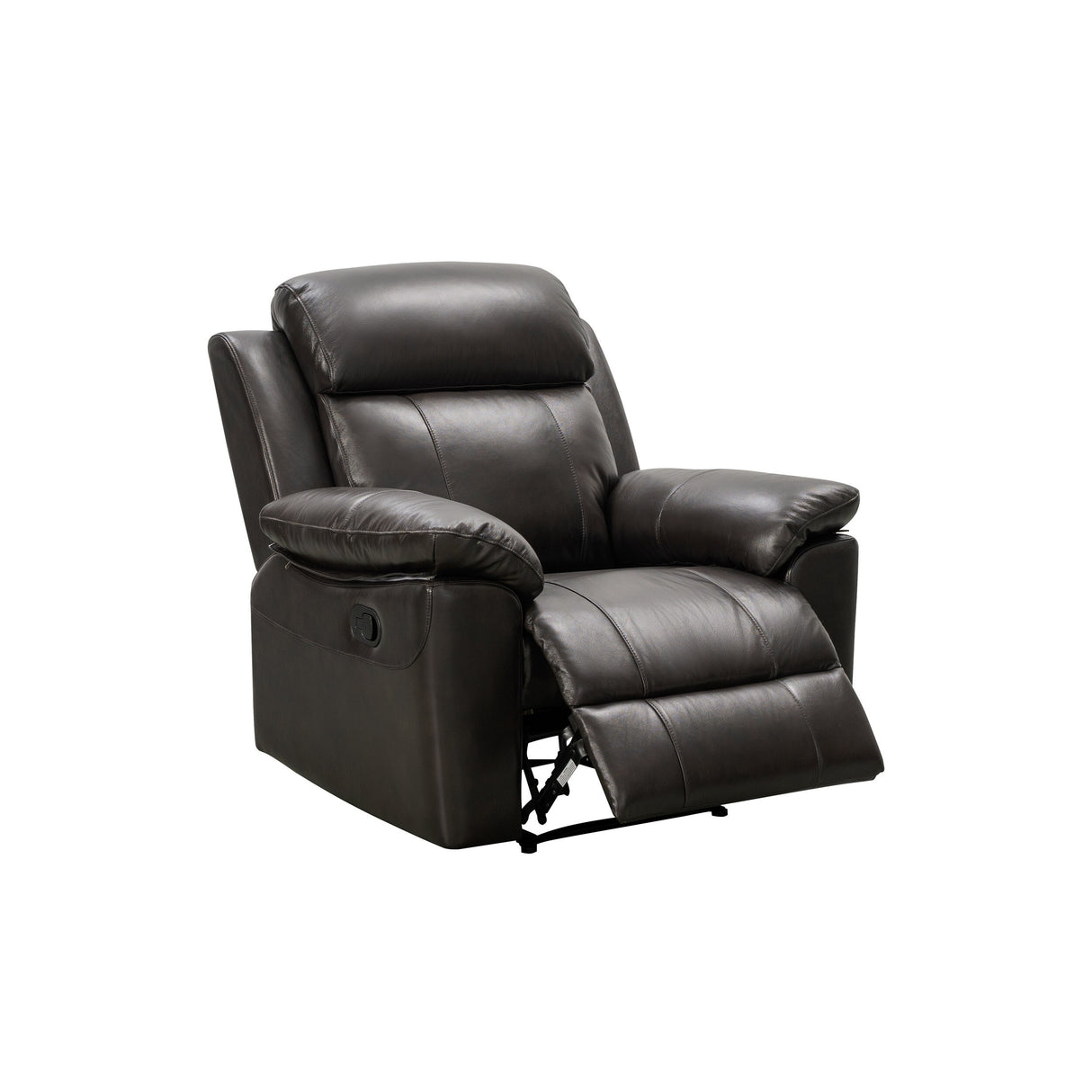 Abbyson Braylen 2 Piece Top Grain Leather Manual Reclining Sofa and Recliner Set