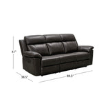 Abbyson Braylen Top Grain Leather Manual Reclining Sofa