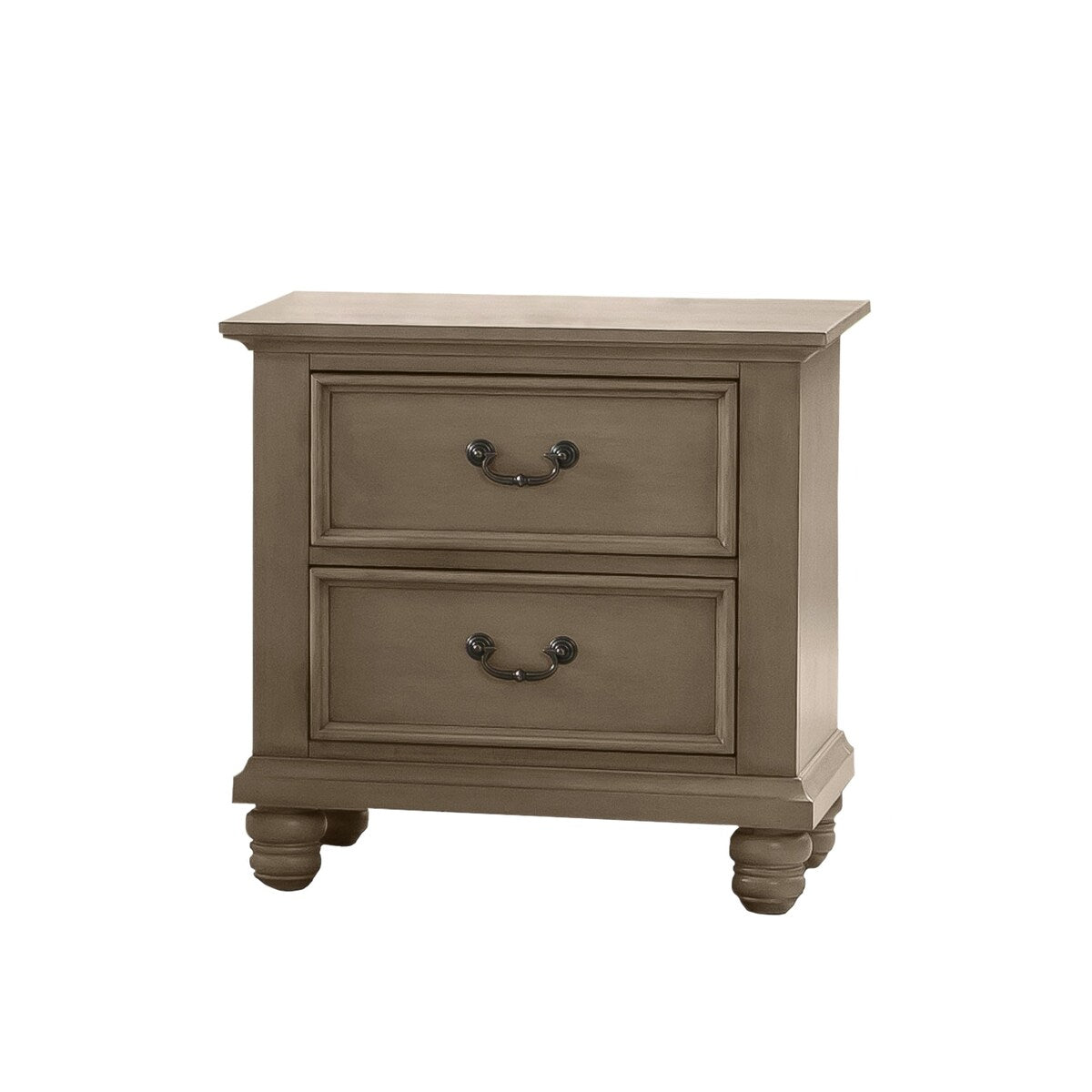 Abbyson Harrison Traditional Grey Solid Wood Nightstand