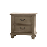 Abbyson Harrison Traditional Grey Solid Wood Nightstand