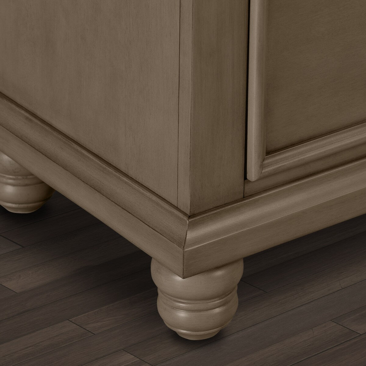 Abbyson Harrison Traditional Grey Solid Wood Nightstand