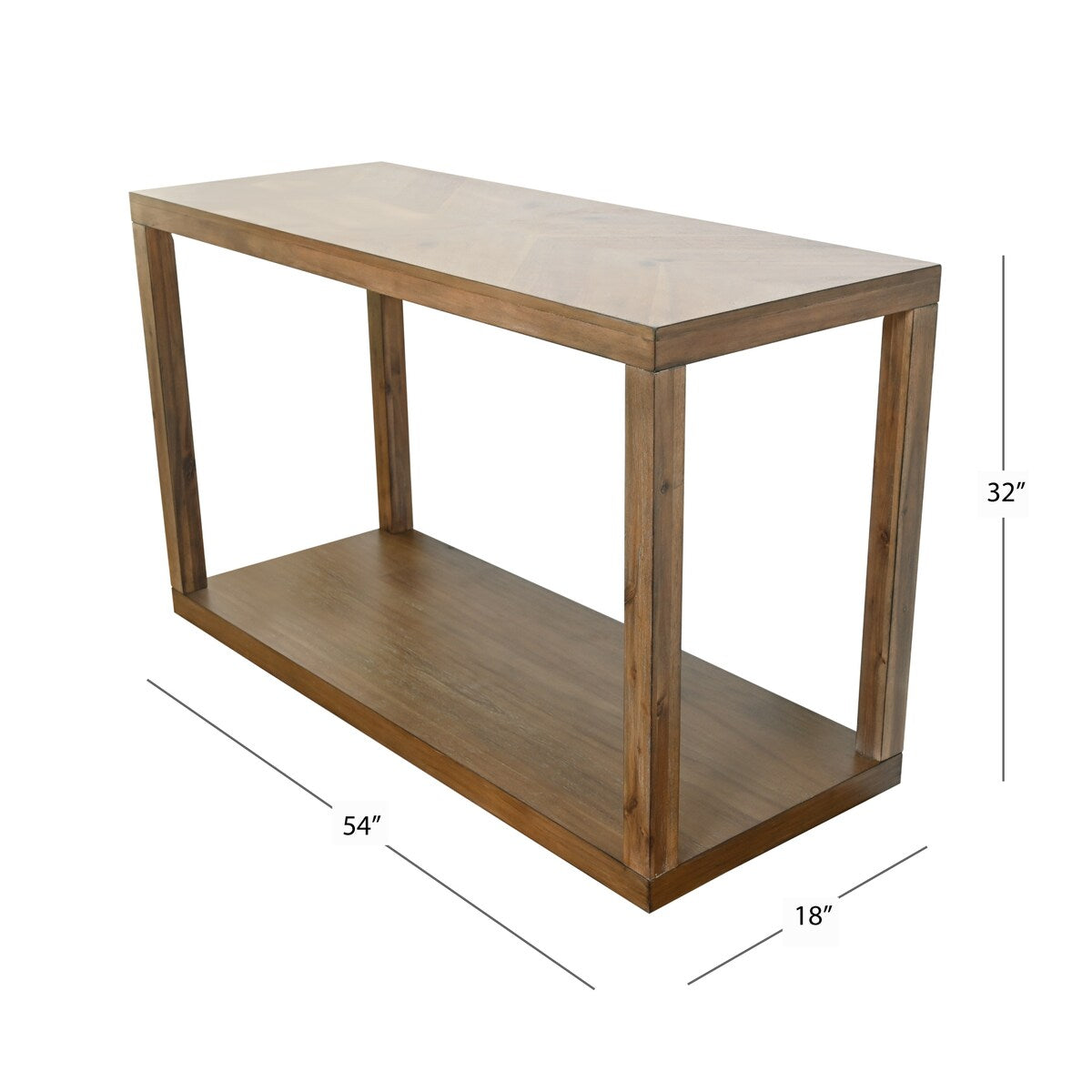 Abbyson Chevron Wood 4 Piece Table Collection