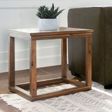 Abbyson Chevron Wood 4 Piece Table Collection