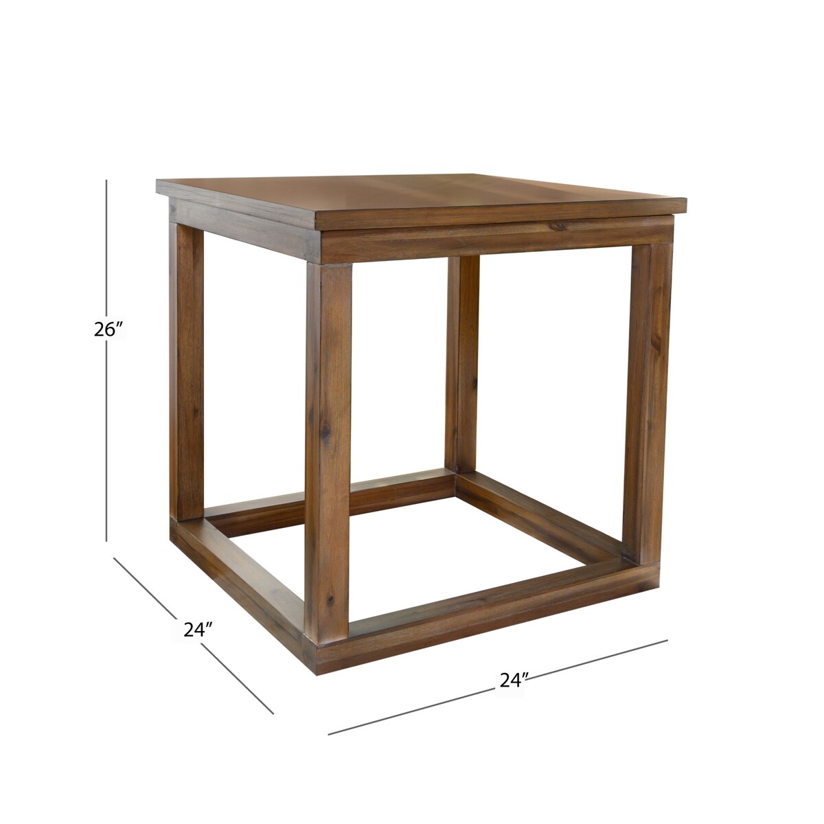 Abbyson Chevron Wood 4 Piece Table Collection