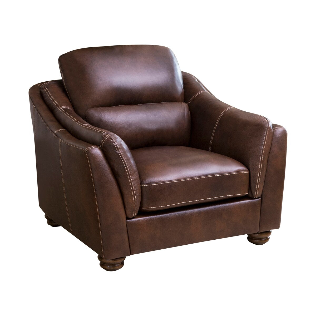 Abbyson Denver Top Grain Leather Armchair