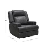Abbyson Elliot Top Grain Leather Dual Power Recliner