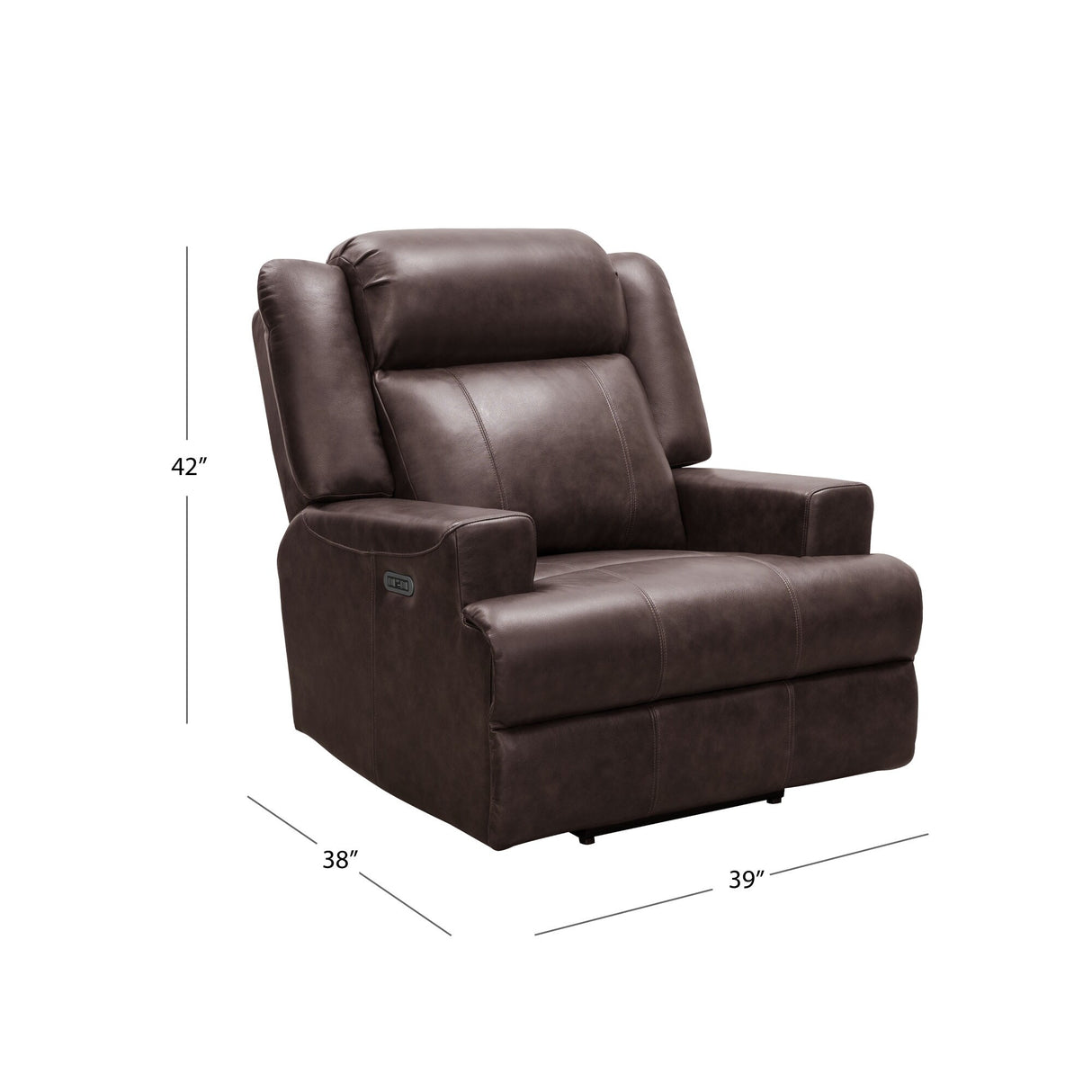 Abbyson Elliot Top Grain Leather Dual Power Recliner