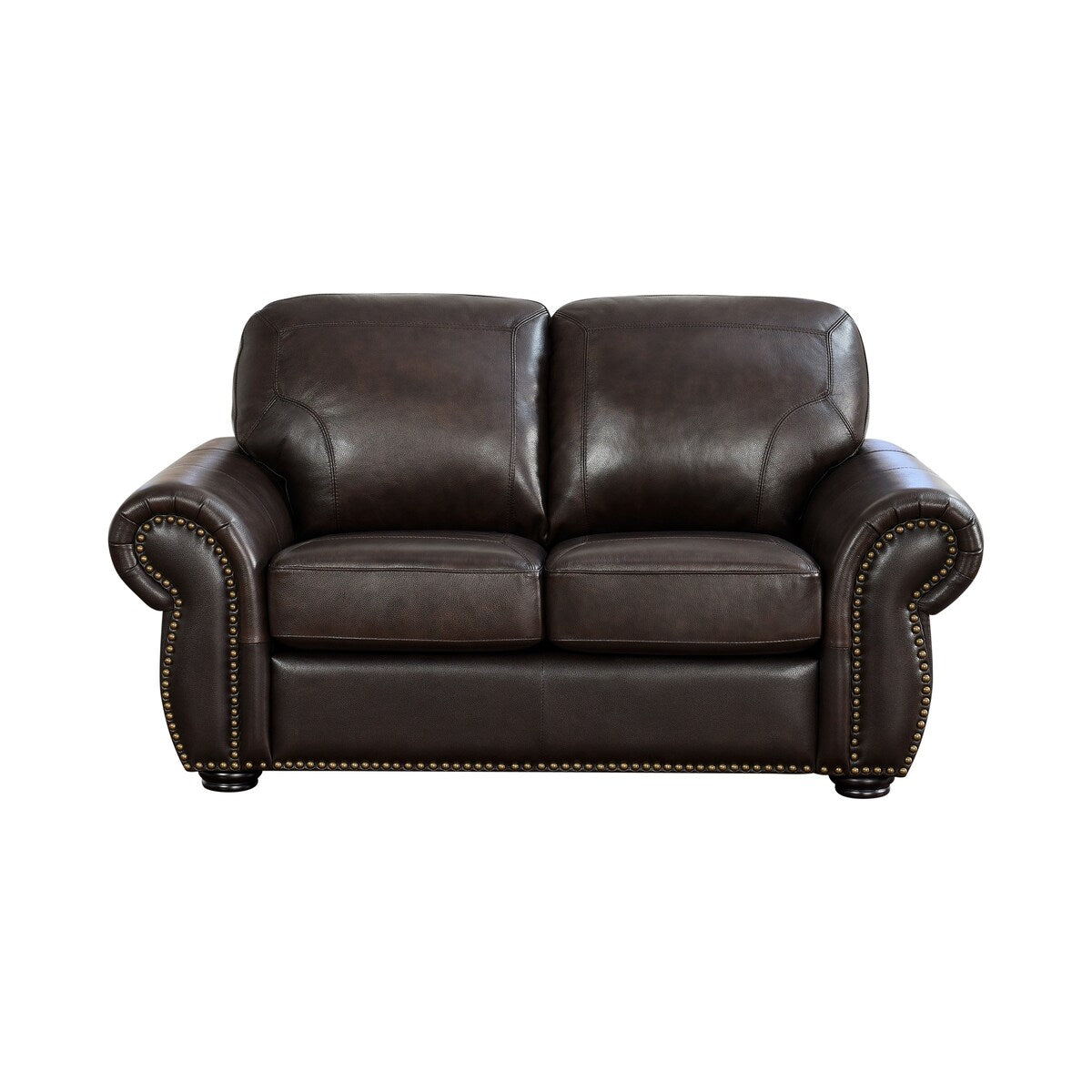 Abbyson Glendale Leather Loveseat
