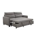 Abbyson Harper Stain-resistant Upholstered Sofa with Pullout Bed