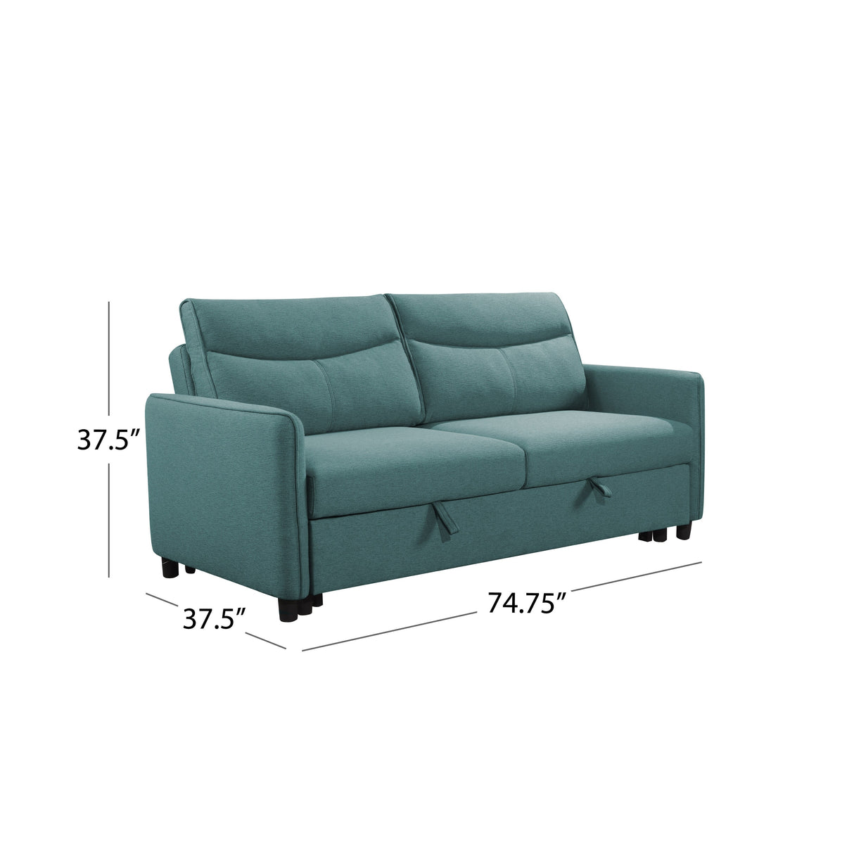 Abbyson Harper Stain-resistant Upholstered Sofa with Pullout Bed